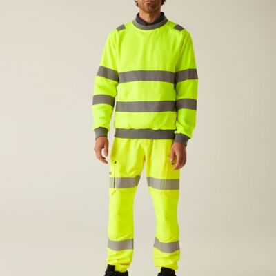 Hi-Vis Pro Contrast Crew Neck Sweatshirt Thumbnail