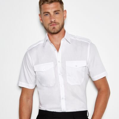 Kustom Kit Short Sleeve Tailored Pilot Shirt Thumbnail