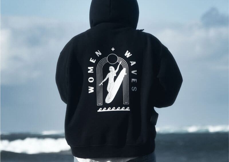 Black hoodie with a personalised back design